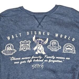 Disney Parks Lilo and Stitch Sweatshirt Shirt Mens XL Blue Walt Disney World